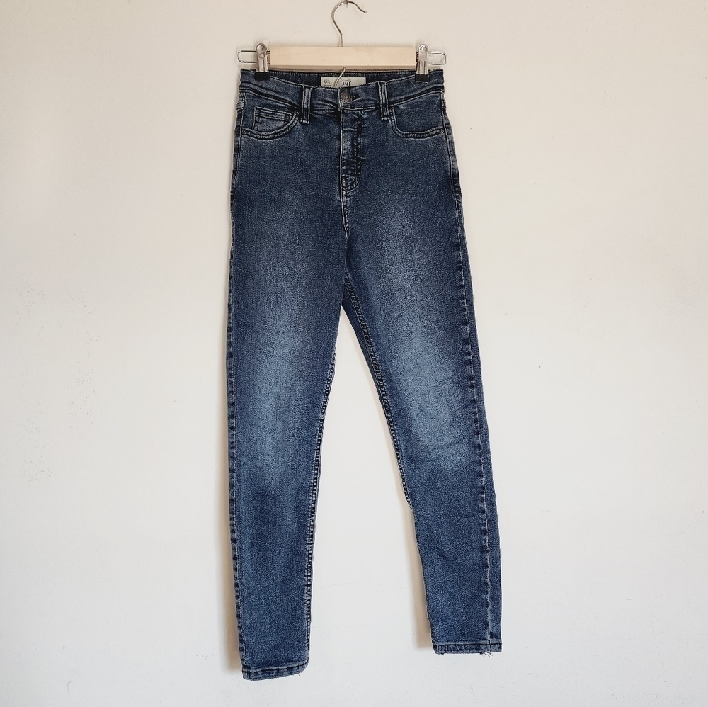 Topshop Moto Jamie High-Rise Jeans in Blue size 25